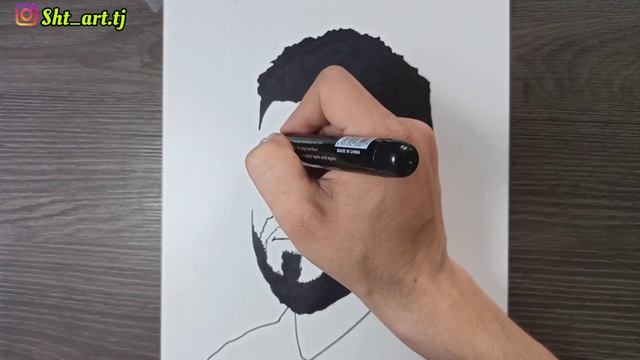 Рафаел Гулов ведушый , блогер / рисунок в чёрно-белом формате смотреть онлайн