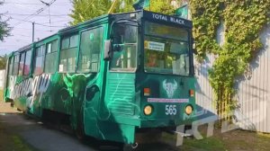 Обновленный брендированный трамвай ФК «Краснодар» вышел на маршрут № 20