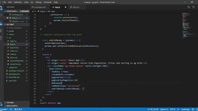 React Ag-Grid Tutorial: Server-Side Pagination, Filtering, Search, and Sorting | Codenemy Tutorial смотреть онлайн