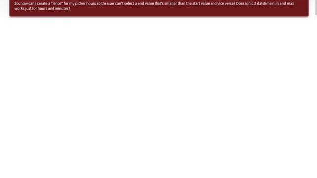 Ion-datetime min/max for hours doesn’t works смотреть онлайн