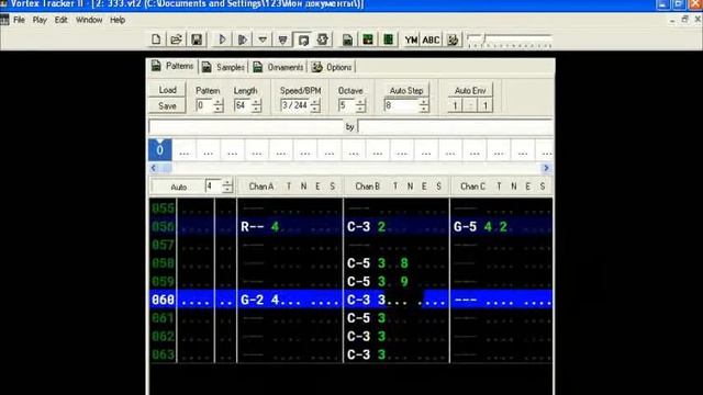 Основы работы в Vortex Tracker. Часть 1