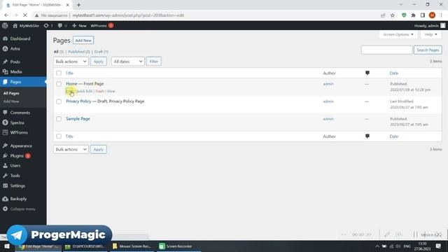 [WORDPRESS] Lesson #5. Create Post Page Menu - [ВОРДПРЕСС] Урок №5. Создать Запись Страницу Меню смотреть онлайн