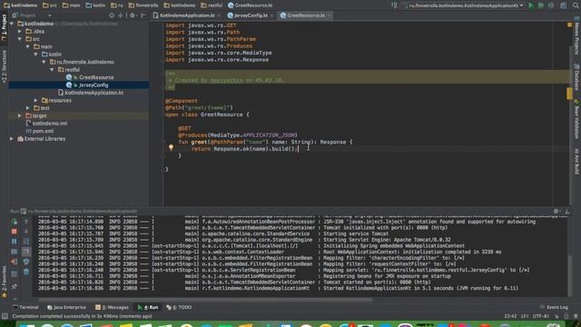 Tutorial: REST сервис с помощью Kotlin и Spring Boot смотреть онлайн