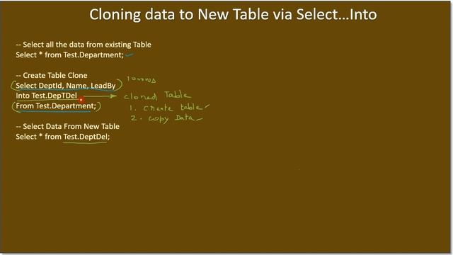 Multi Insert | Part 2 - Clone Table via Select...into | SSMS TSQL Tutorial #41 смотреть онлайн