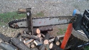 КАК РАСПИЛИТЬ ДРОВА без ПОМОЩНИКА. Простая приспособа для  цепной ЭЛЕКТРОПИЛЫ. #NETELEVIZOR.