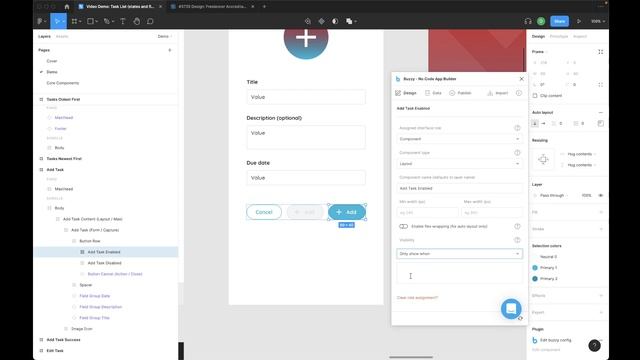 Buzzy Figma Plugin: Simple form validation using show / hide formulas смотреть онлайн