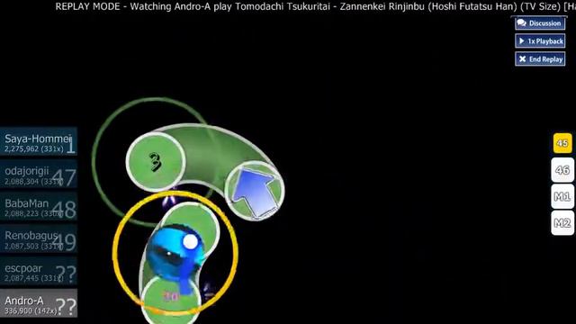 [OSU] Tomodachi Tsukuritai - Zannenkei Rinjinbu (Hoshi Futatsu Han) (TV Size) Hard смотреть онлайн
