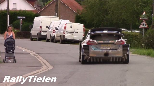 M-Sport - Ford Fiesta WRC - Warming tyres up, start procedure and slow drive - Full HD смотреть онлайн