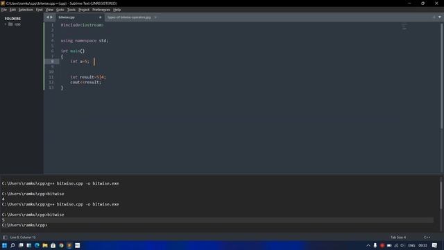 Bitwise operator in C/C++?? смотреть онлайн