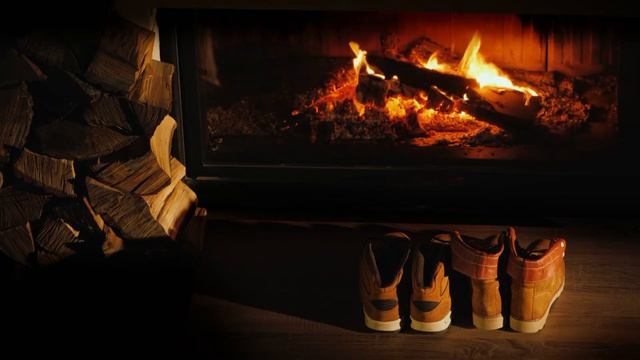 Согревающий камин | Приятная атмосфера | Треск поленьев | 4 часа смотреть онлайн