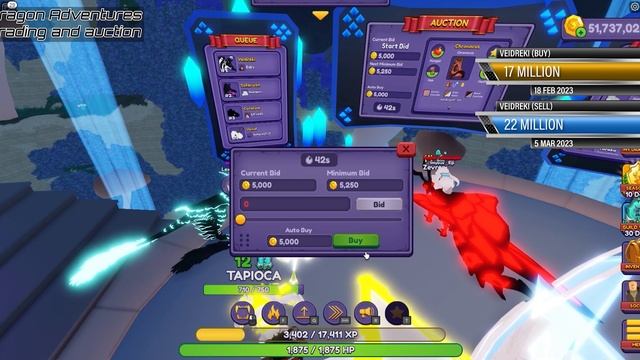 BIGGEST AUCTIONS ever! Spending 162m on MULTIPLE Veidreki | Dragon Adventures Roblox смотреть онлайн