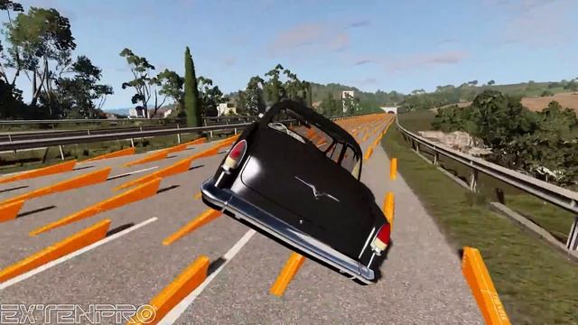 BeamNG.drive - Cars Jump On Spikes смотреть онлайн