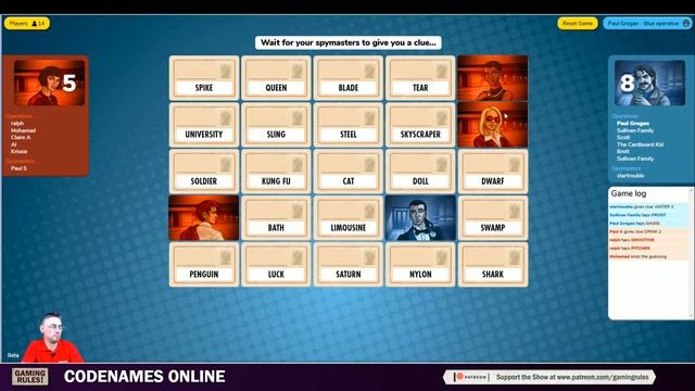 Codenames online playthrough - Virtual GridCon Game 3 смотреть онлайн