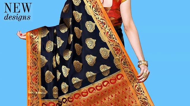 New Designs, Mimosa Women's Silk Saree With Blouse Piece, Net blouse design смотреть онлайн