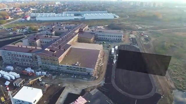 Новая школа в ЖР "Другие берега" - Ход строительства (ноябрь 2017) смотреть онлайн
