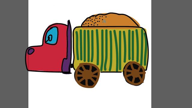 Рисование грузовика детям часть 55 смотреть онлайн