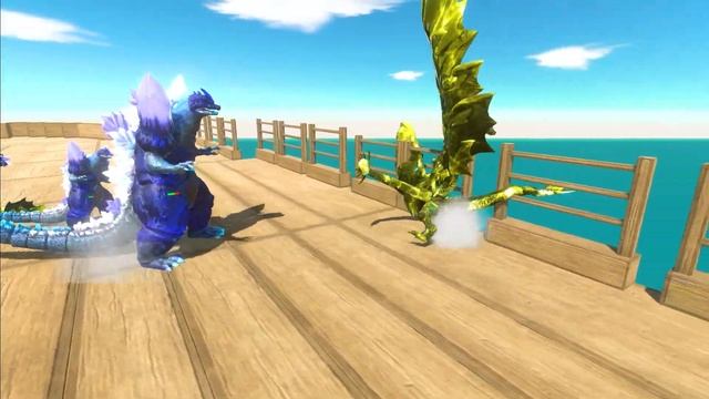 War on Ship | Growing King Ghidorah vs Growing Space Godzilla - Animal Revolt Battle Simulator смотреть онлайн