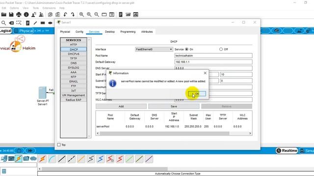 Configuring DHCP Service on a generic SERVER in Packet Tracer | Technical Hakim #DhcpConfiguration смотреть онлайн