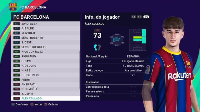 OPTION FILE BARCELONA PES 2021 - PS4 смотреть онлайн