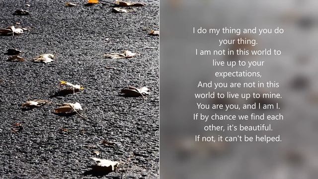 The Gestalt Prayer смотреть онлайн