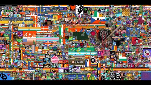 r/Place 2022 Timelapse - First 60 Hours (Day 3 - Pixel War) смотреть онлайн