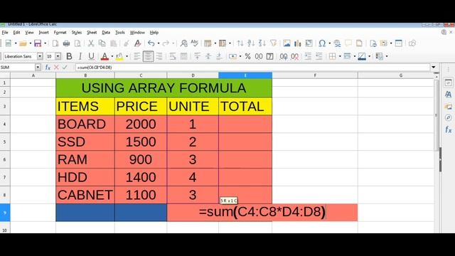 array formula in calc || excel смотреть онлайн