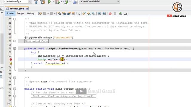 Deteksi IP Address dengan Aplikasi Java Netbeans смотреть онлайн