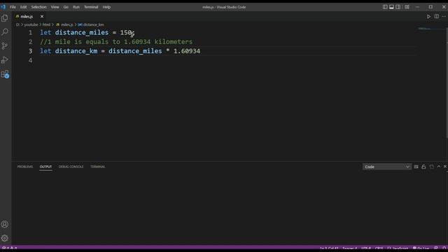 Miles to kilometers converter in JavaScript смотреть онлайн
