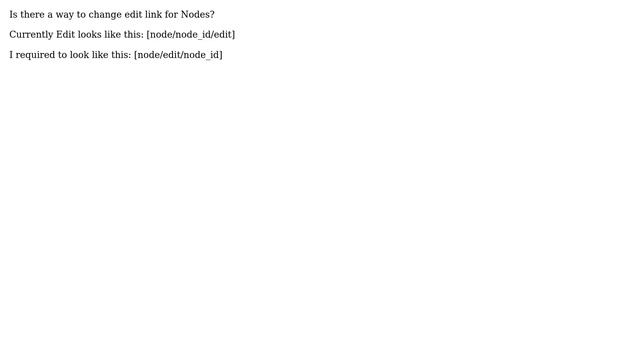 Drupal: Is there a way to change edit link for Nodes? смотреть онлайн