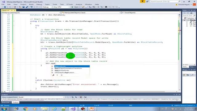 AutoCAD Programming using C#.NET - Erase Object Part1 смотреть онлайн
