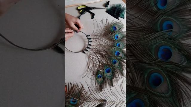 Ободок с перьями своими руками. Ободок с перьями. Мастер класс.