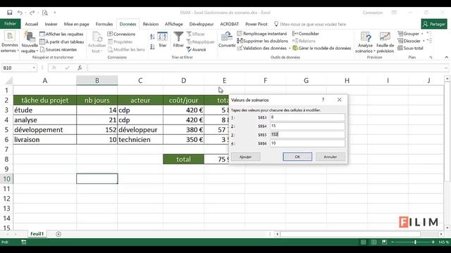 Excel - 4 Expert - Cours Gestionnaire de scénarios смотреть онлайн