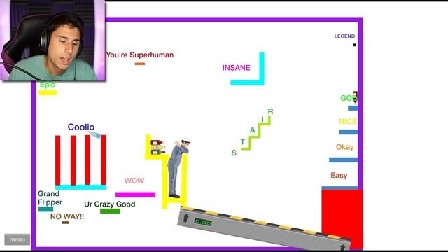 I Beat An IMPOSSIBLE BOTTLE FLIP! | Happy Wheels смотреть онлайн