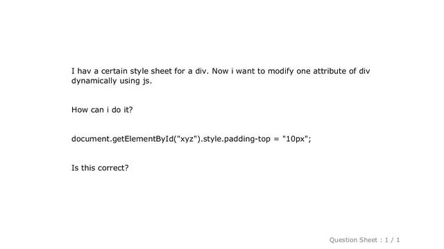 CSS : Changing element style attribute dynamically using JavaScript смотреть онлайн