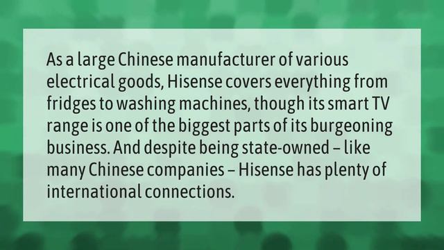 Who are Hisense TVs made by? смотреть онлайн