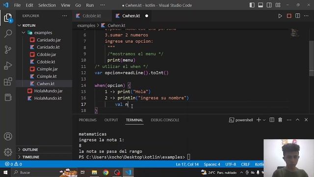 Estructura de control Kotlin When смотреть онлайн