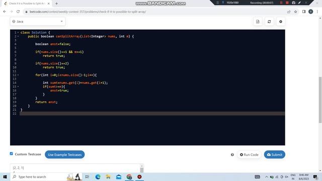 6953. Check if it is Possible to Split Array | Leetcode | Weekly Contest 357 | Solu Code In Comment смотреть онлайн