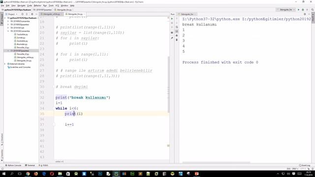 python 27 döngüler for break continue смотреть онлайн