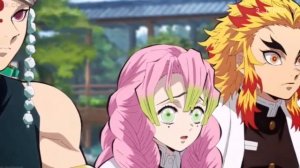 Митсури Канроджи и Игуро Обанай моменты (столп любви и столп змеи) Клинок рассекающий демонов