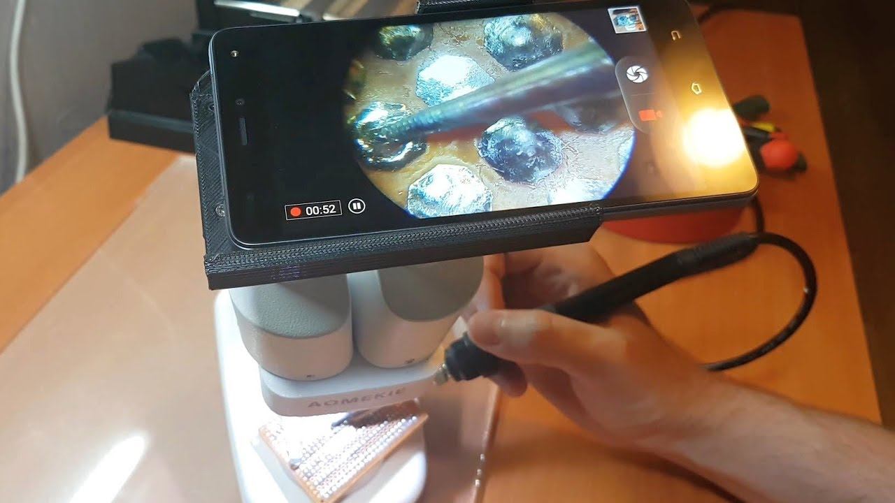 ДОРАБОТКА МИКРОСКОПА: крепление для смартфона (3D печать) смотреть онлайн