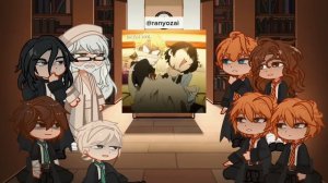 Magic & Mystery react to Dazai || BSD x HP Crossover || Part 1/? -Prologue- || (Fanfic AU)