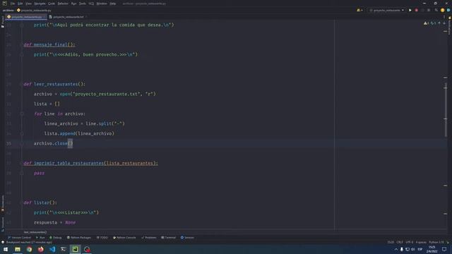 Ejemplo: menú de restaurantes | Python Básico смотреть онлайн