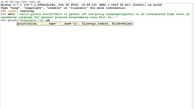Python dedent function with Text wrap смотреть онлайн