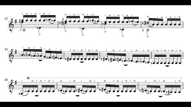 Julio Sagreras - El Colibri for Guitar (Score video) смотреть онлайн