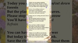 7 класс Song «Today you are going camping...»