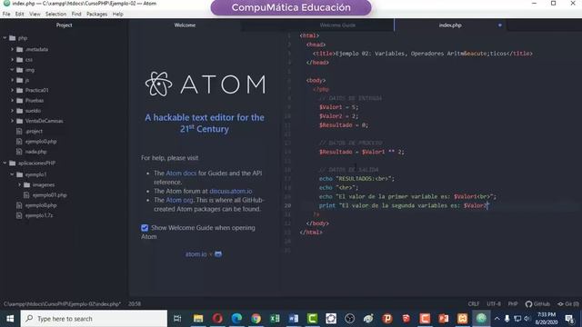?02. Programación Web con PHP Variables y Operadores Numéricos смотреть онлайн