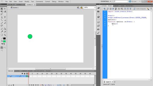 Урок 3: ENTER_FRAME (Action Script 3.0) смотреть онлайн