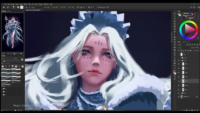 Photoshop painting process - Crystal Maiden Dota 2 fanart смотреть онлайн