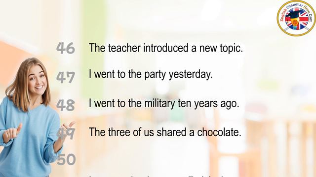 100 Past Simple Tense Example Sentences смотреть онлайн