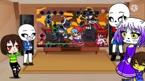 Undertale reacts to fnf Tabi vs whitty 💜gacha club💜  READ DESCRIPTION!